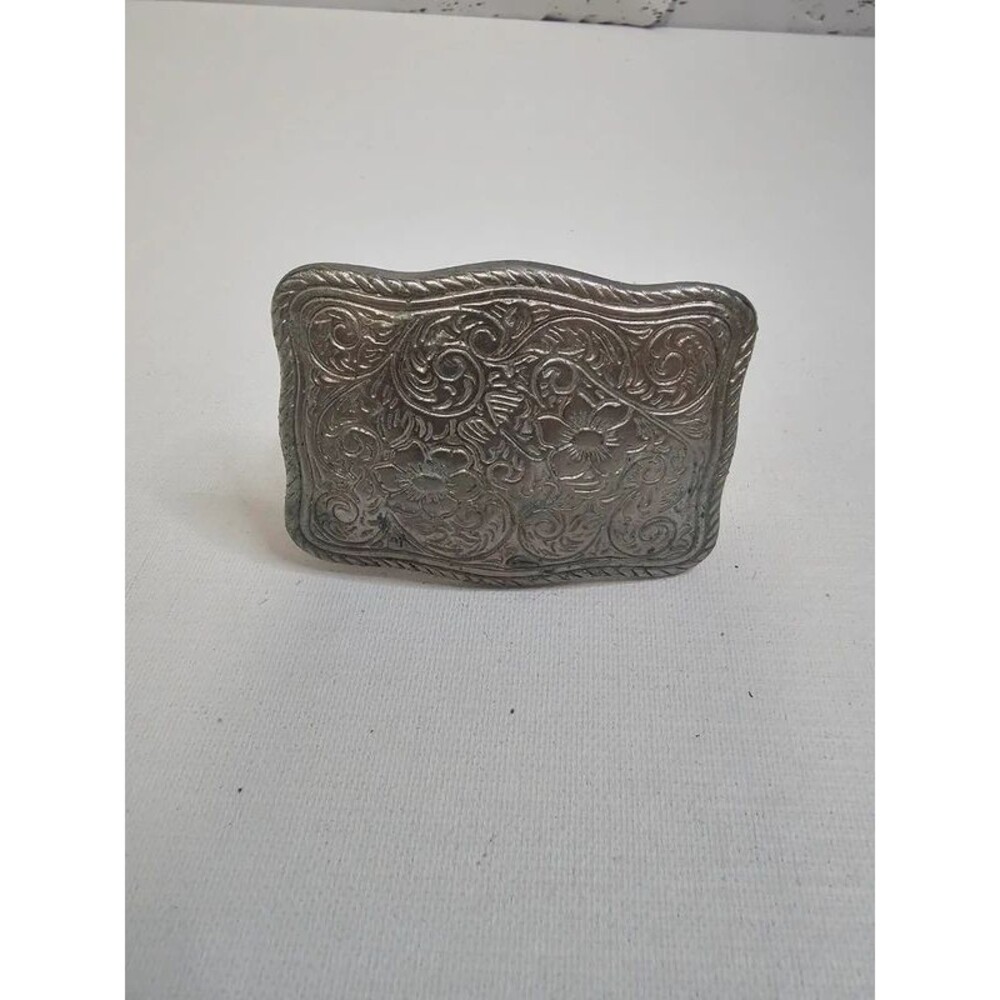 Vintage Made in USA Western Floral Belt Buckle